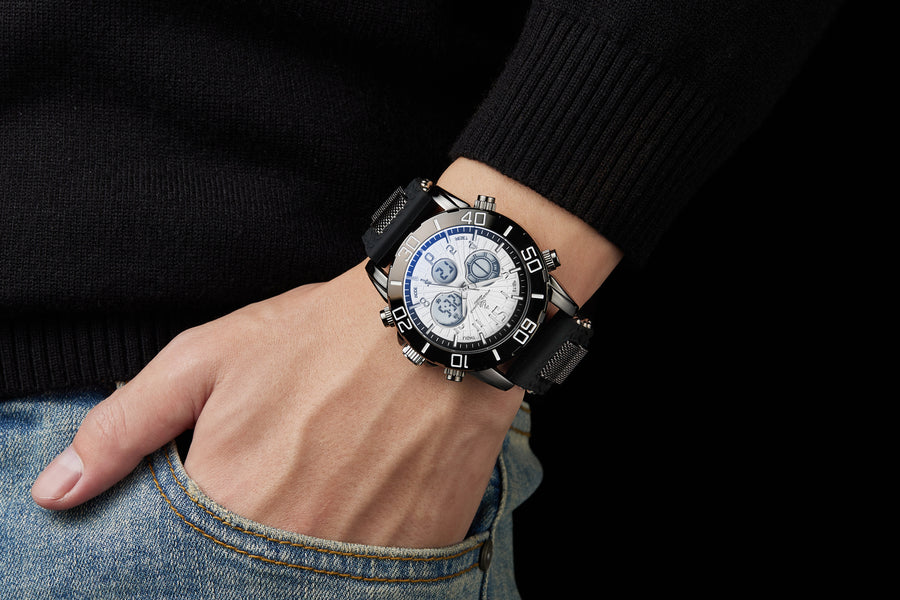 Limited Edition Multi Functional White Designer Mens watch