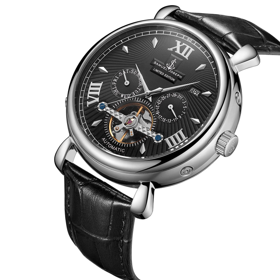 Samuel Joseph black Automatic Luxury Mens Watch 